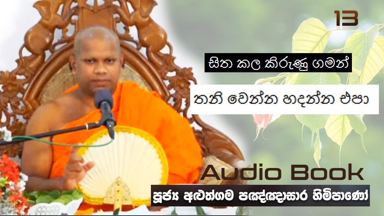සිත කල කිරුණු ගමන් තනි වෙන්න හදන්න එපා - Ven Aluthgma Pagnnasara Thero - Budu Bana