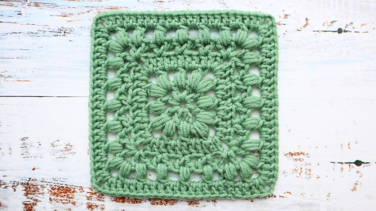 🌿How to Crochet a Beautiful Mixed Stitch Granny Square | Easy 3-Round Repeat Tutorial
