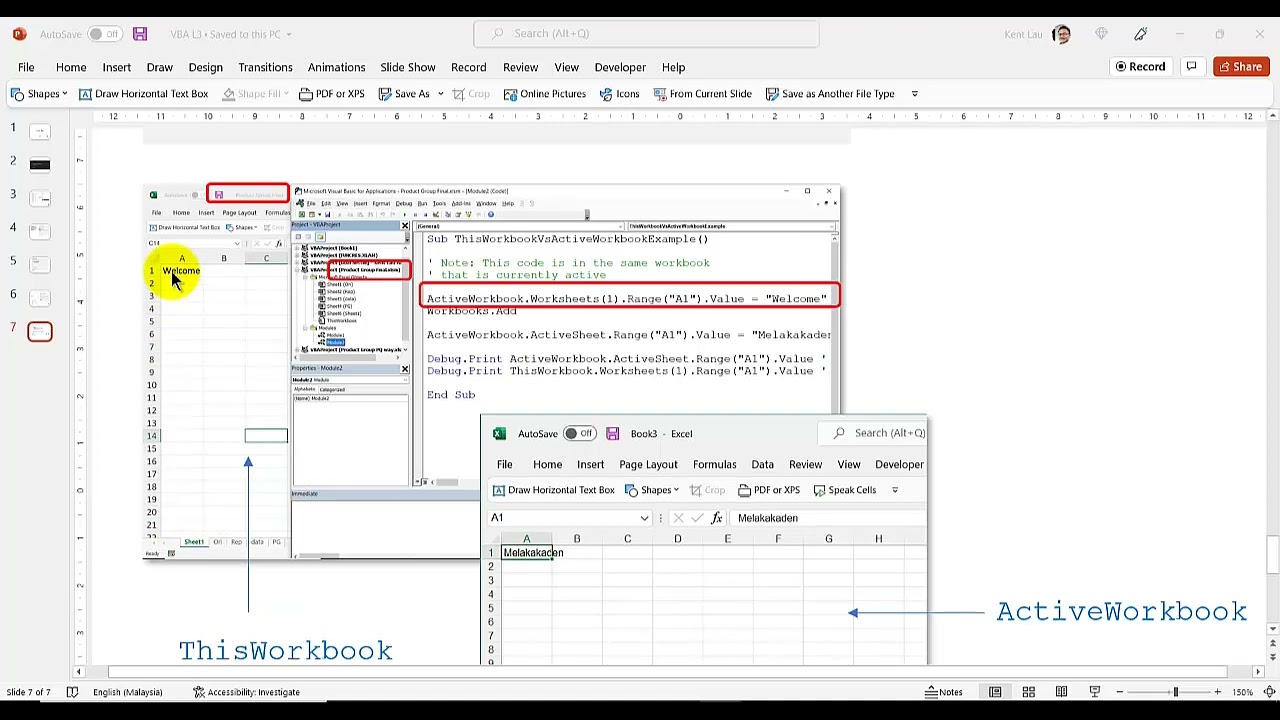 vba3   ThisWorkbook vs ActiveWorkbook