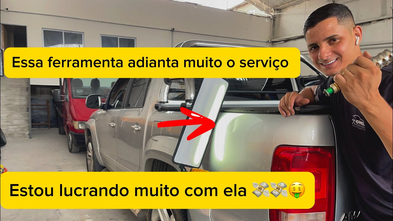 Como Desamassar Lateral da Amarok | Martelinho de Ouro