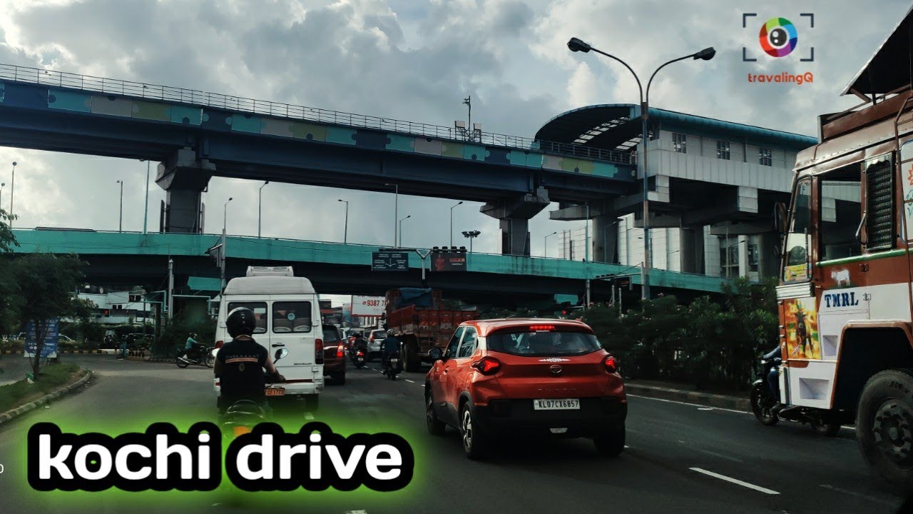 4k- kochi drive | kochi city evening time driving | edappally to Vyttila road