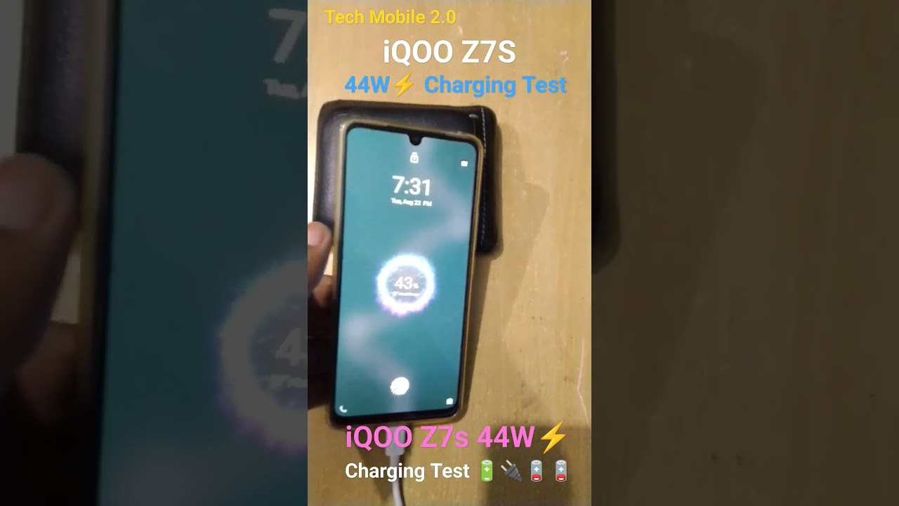 IQOO Z7s 5G Charging Test 🔋⚡ Iqoo Z7s 44W Charging test 🪫🔋 #shorts Charging test #trending #ytshorts