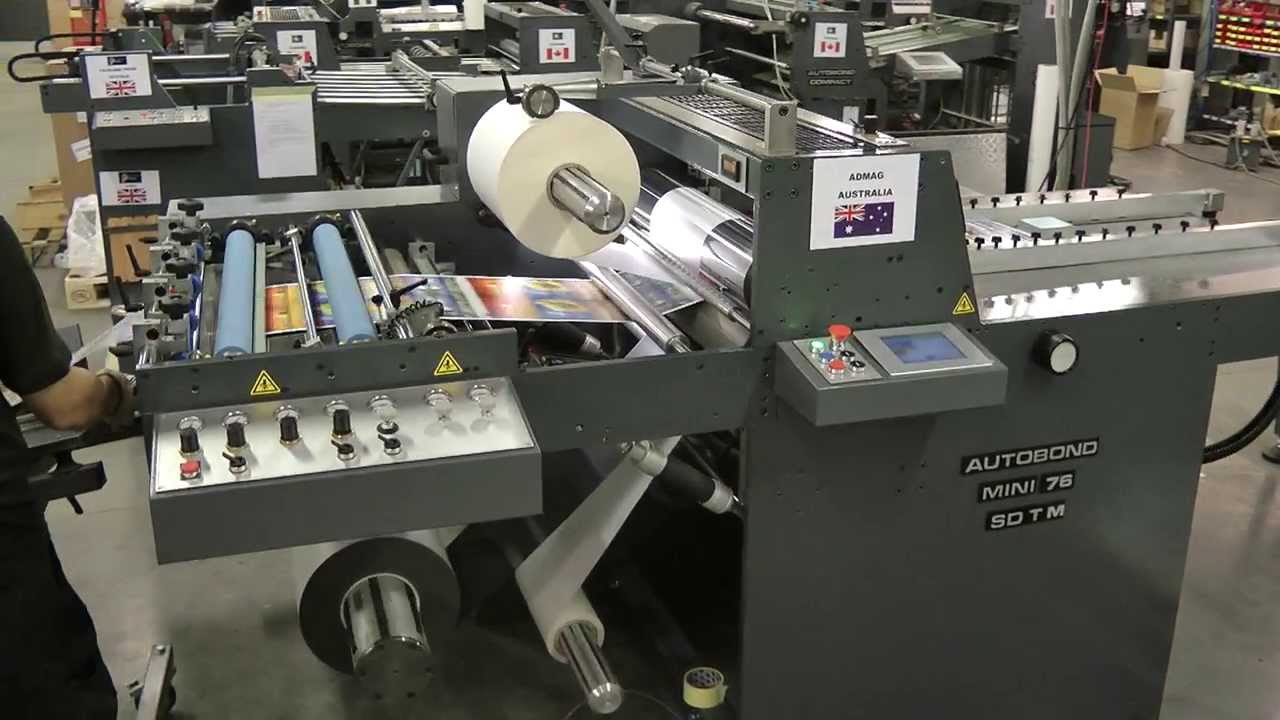 Autobond Mini 76 SD TM - magnet lamination - on test for customer in Australia