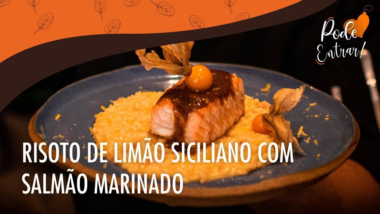 RISOTO DE LIMÃO SICILIANO E SALMÃO MARINADO