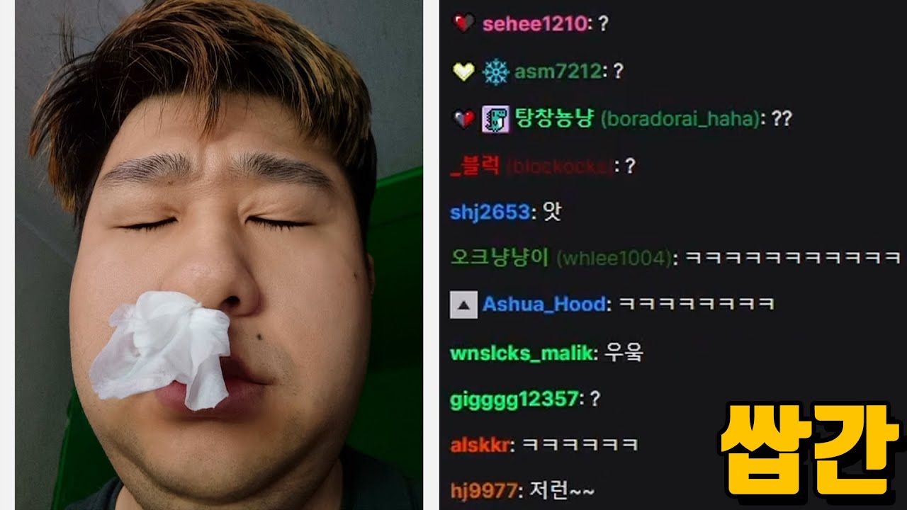 살다살다 맞아서 코피를 흘릴줄이야...... [쌉간]