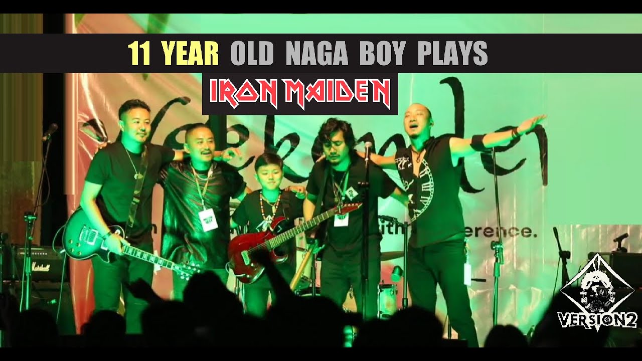 11 year old boy performs IRON MAIDEN's The Trooper with @version2nagaland815 @ironmaiden