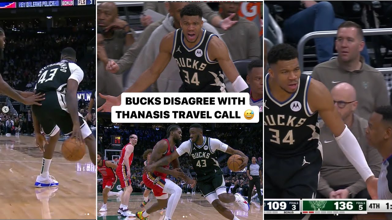 Bucks bench DISAGREES with Thanasis Antetokounmpo Travel Call