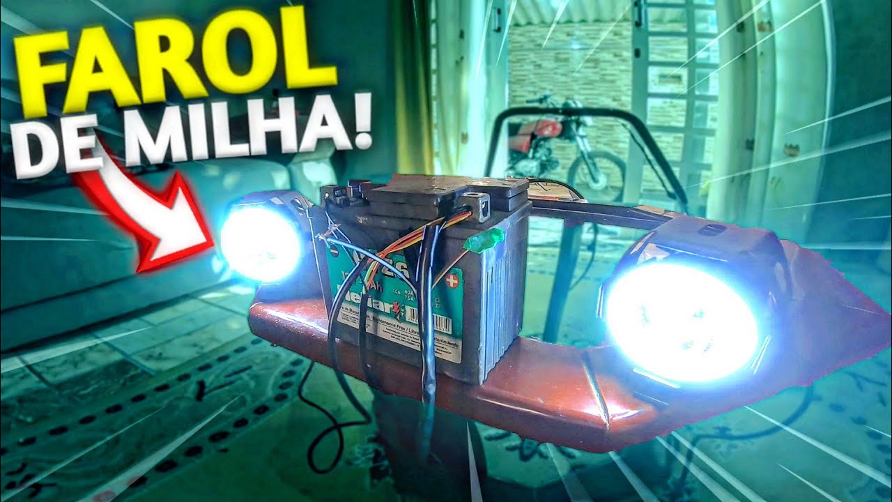 Como Fazer a Ligação do Farol Auxiliar de Milha para Moto ( Fácil e Prático!!!