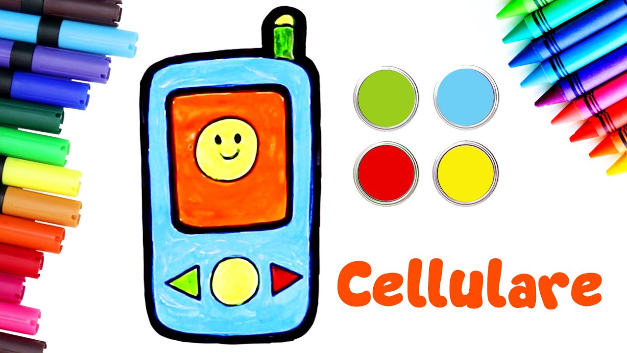 Cellulare📱| Facile disegno e pittura per bambini | Come disegnare un cellulare facilmente