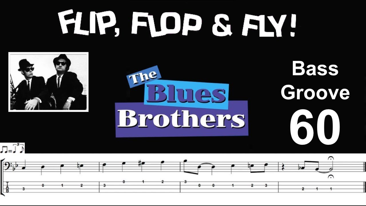 FLIP FLOP AND FLY (The Blues Brothers Version) How to Play Bass Groove Cover with Score & Tab Lesson
