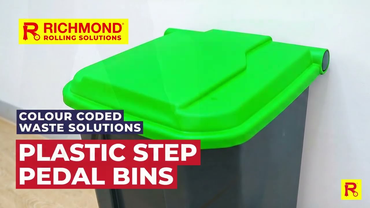 Colour Coded Waste Solutions: Plastic Step Pedal Bins from Richmond