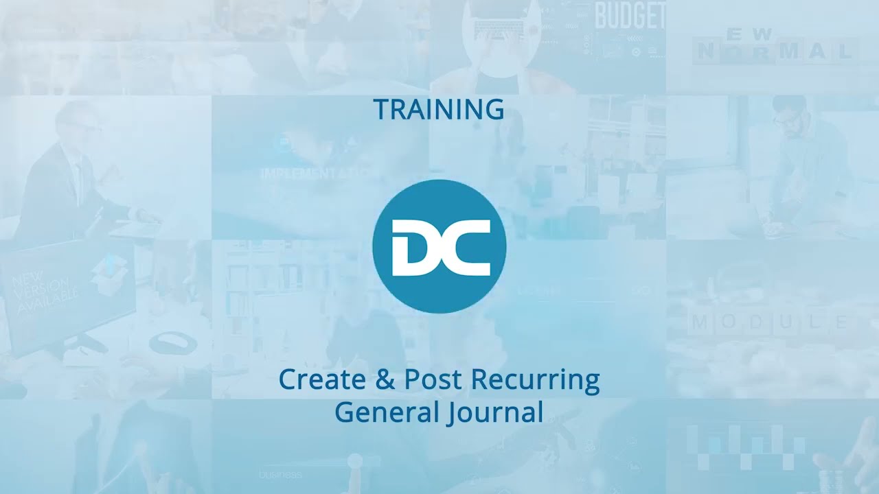 Create and Post Recurring General Journal | Business Central Training Centre