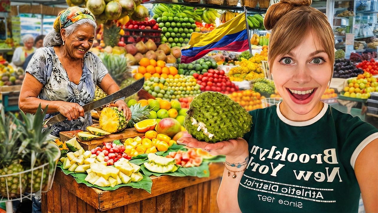 Polaca prueba FRUTAS EXÓTICAS en Colombia por primera vez 😲🇨🇴 (Plaza Paloquemao)