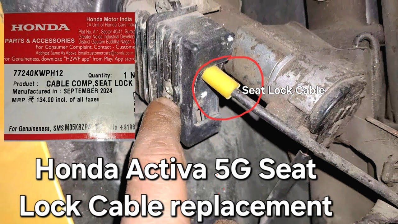 Honda Activa 5G Seat Cable Replacement. Do it Yourself!