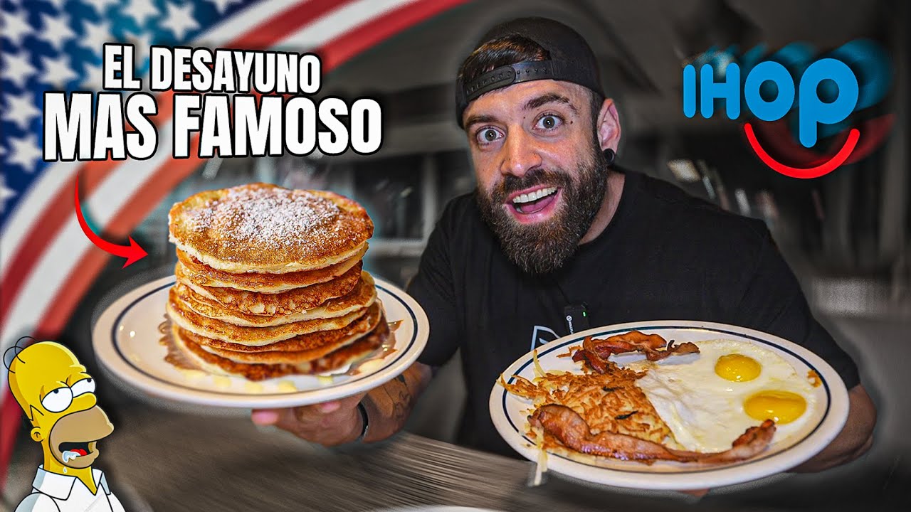 COMIENDO el TIPICO DESAYUNO AMERICANO en ESTADOS UNIDOS 🥞 *IHOP* 🇺🇸
