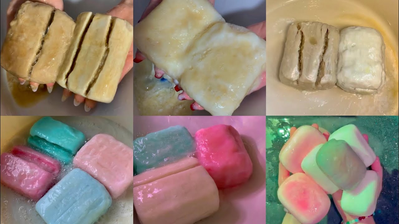 [30 min] ONLY SOAKED SOAP COMPILATION | oddly Satisfying mushy soap asmr | credit ig : djamaayka