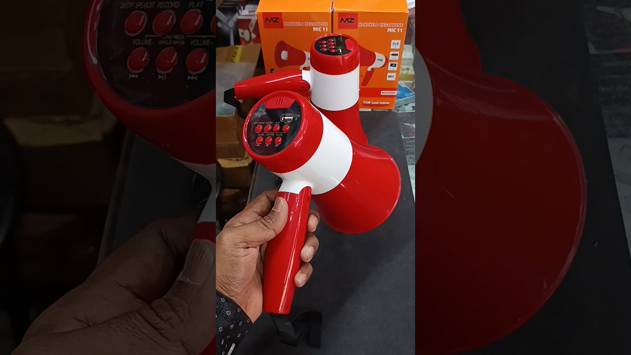 MZ Megaphone 📣🔥 #megaphone #unboxing #electronic #shorts #tech #bluetoothspeaker #siren #trending