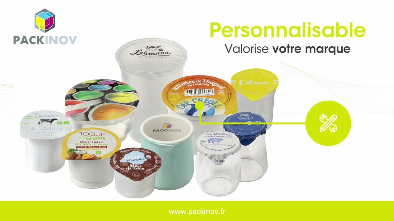 Gammes de consommables opercules et pots PACKINOV