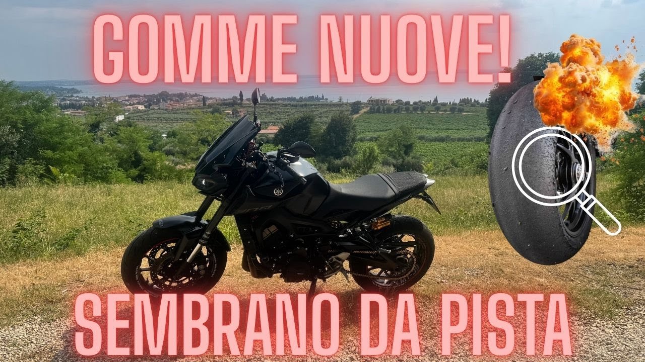 QUESTE GOMME SEMBRANO COLLA😵‍💫 Yamaha MT09 al 🔝
