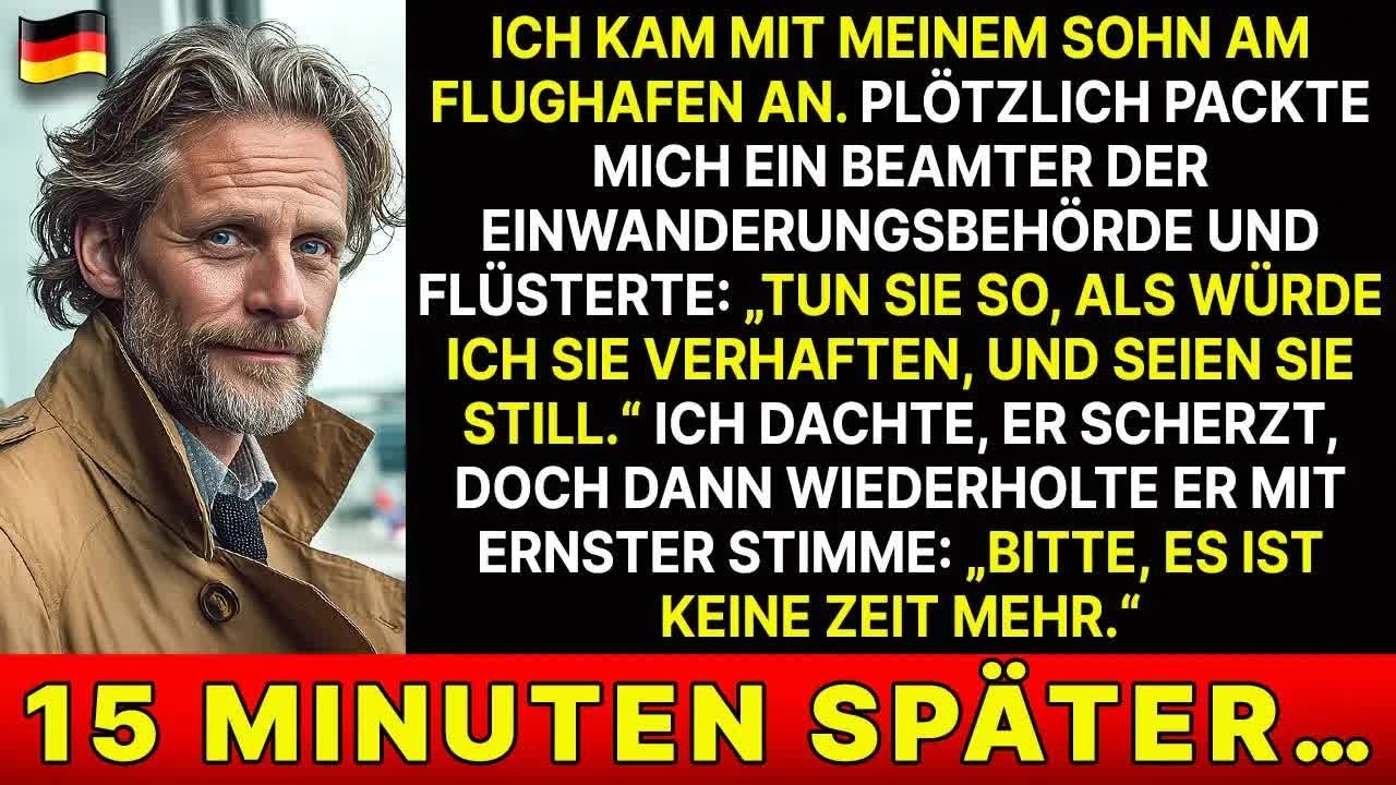 „Tu so, als würde ich dich verhaften“, flüsterte der Grenzbeamte am Flughafen – wahre Geschichte