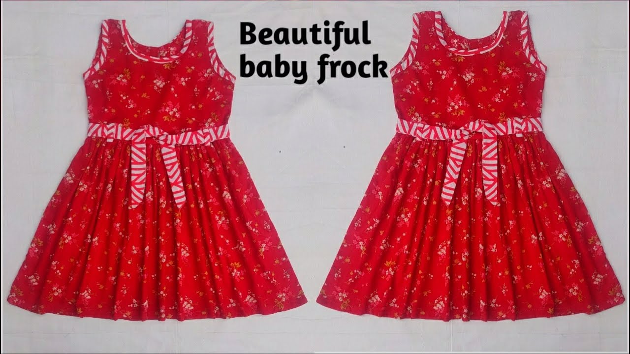 Beautiful baby frock cutting and stitching/ 5-6 year old baby midi dress cutting and stitching