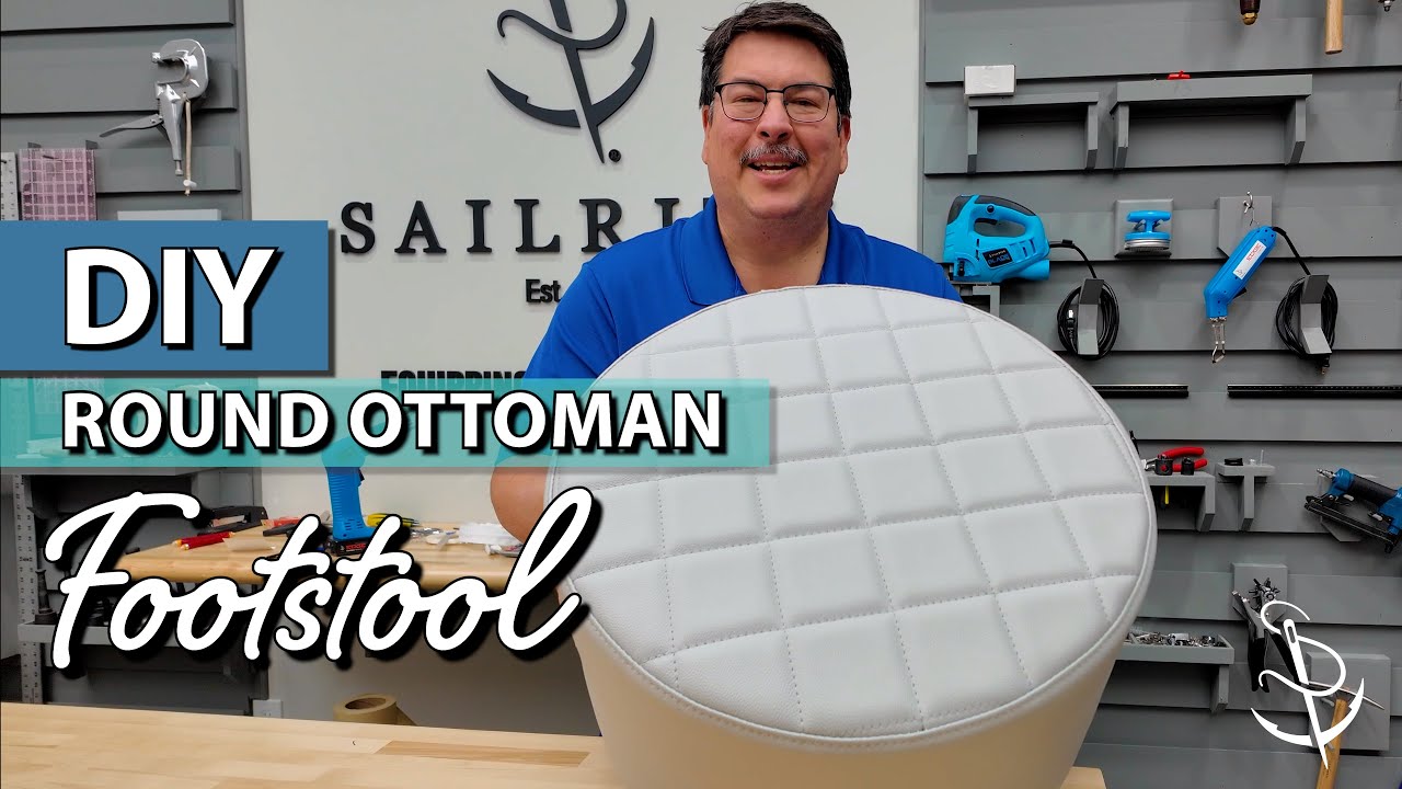 Sewing a Round Ottoman with a Quilted Top Made Easy