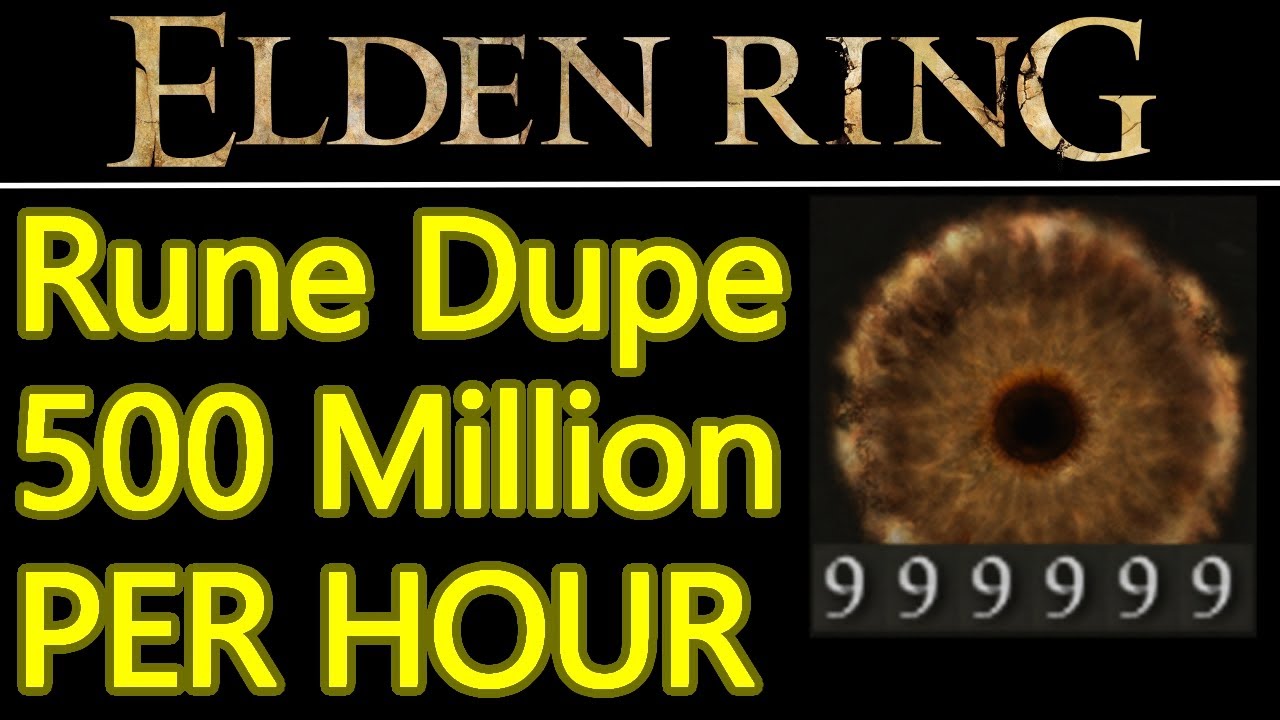Elden Ring rune duplication glitch, 500 million runes PER HOUR - item duplication exploit