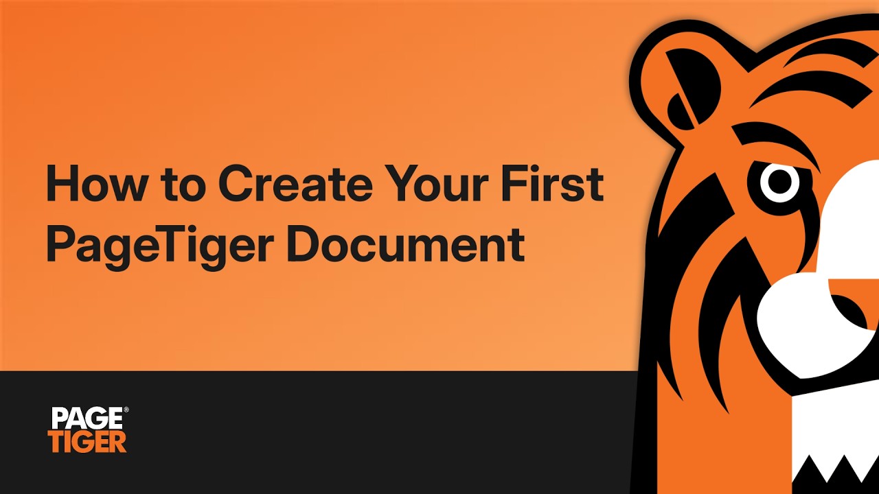 How to Create Your First PageTiger Document: Introduction