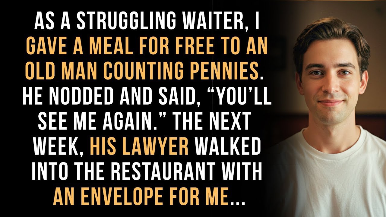 I Gave a Free Meal to an Old Man Counting Pennies  A Week Later, His Lawyer Found Me
