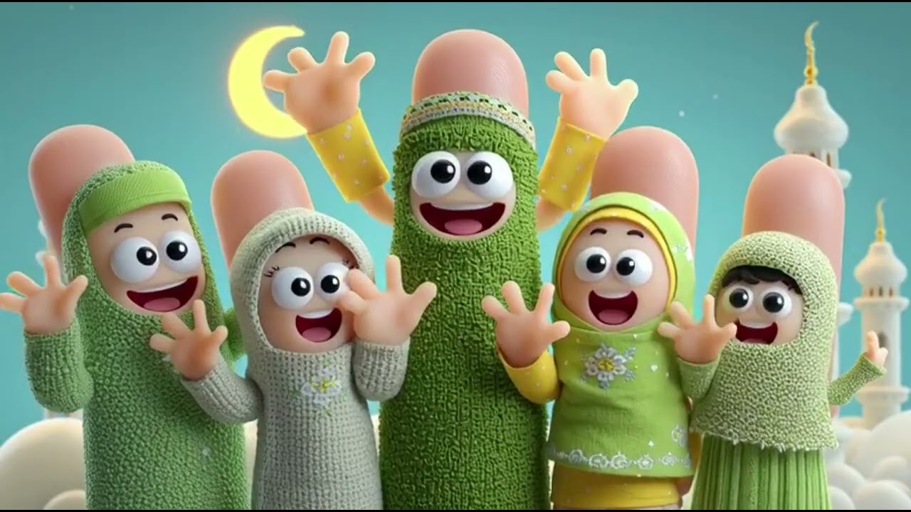 Muslim Finger Family 🖐️ | Islamic Nursery Rhymes for Kids | Muslim Family Song