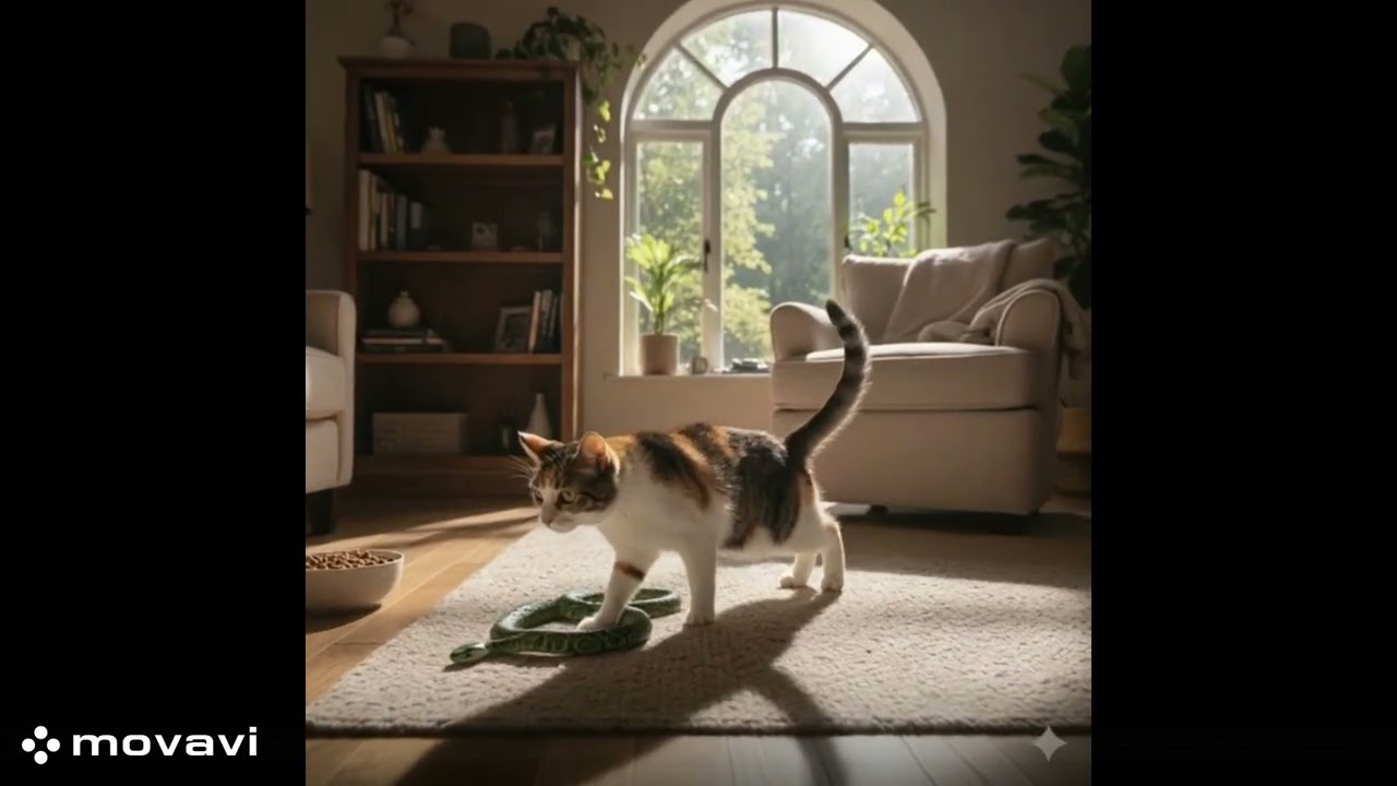 Cucumber prank in the cat 