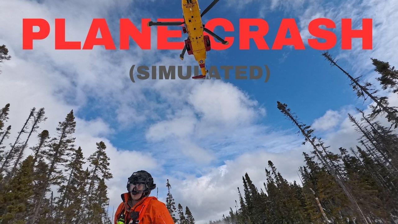 Exercise: Cormorant Helicopter responds to a simulated plane crash. Full medical.