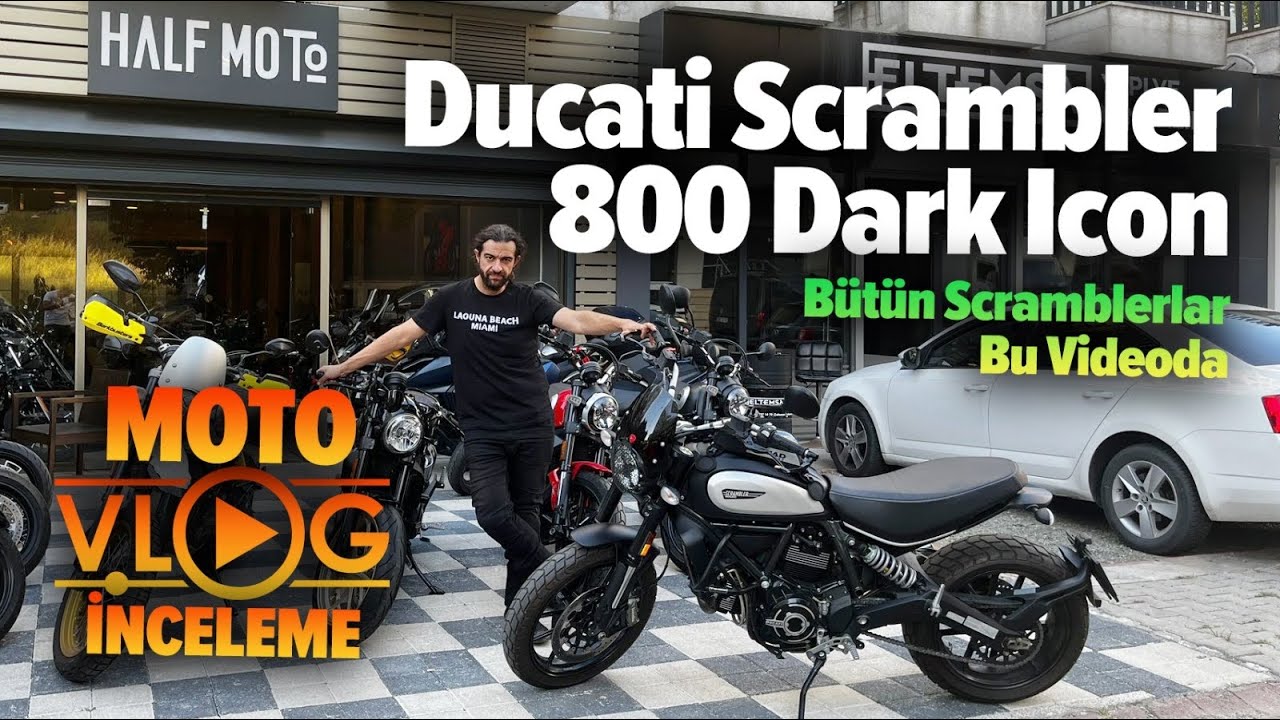 Ducati Scrambler 800 Dark Icon Motovlog İnceleme | Bütün Scramblerlar Bu Videoda