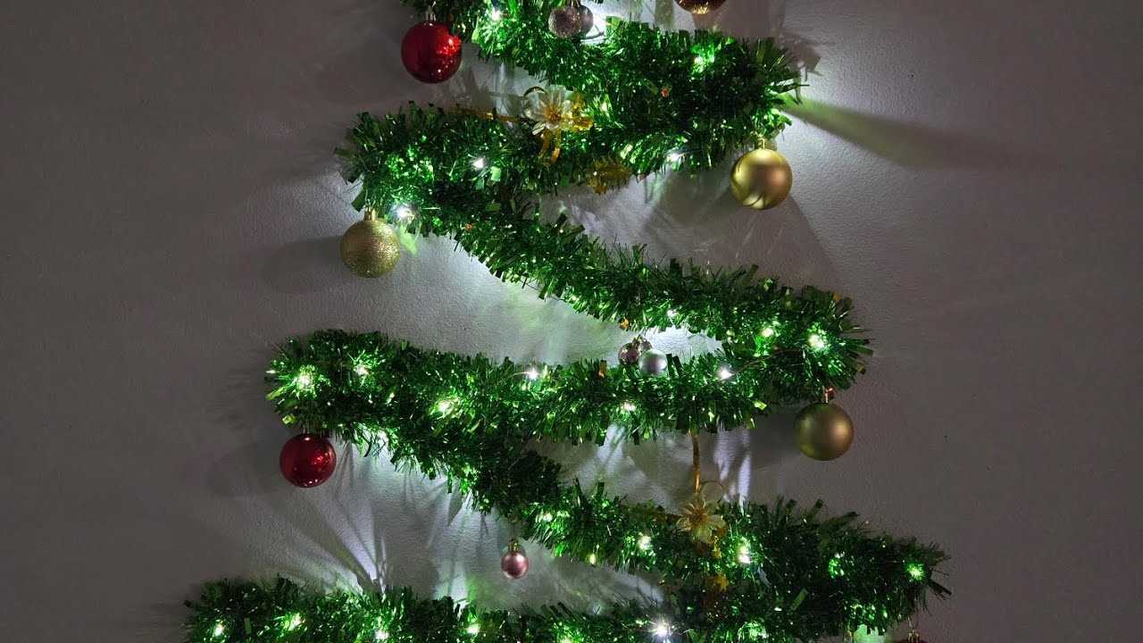 Christmas decoration, no pins, no nails, DIY wall Christmas tree 🎄