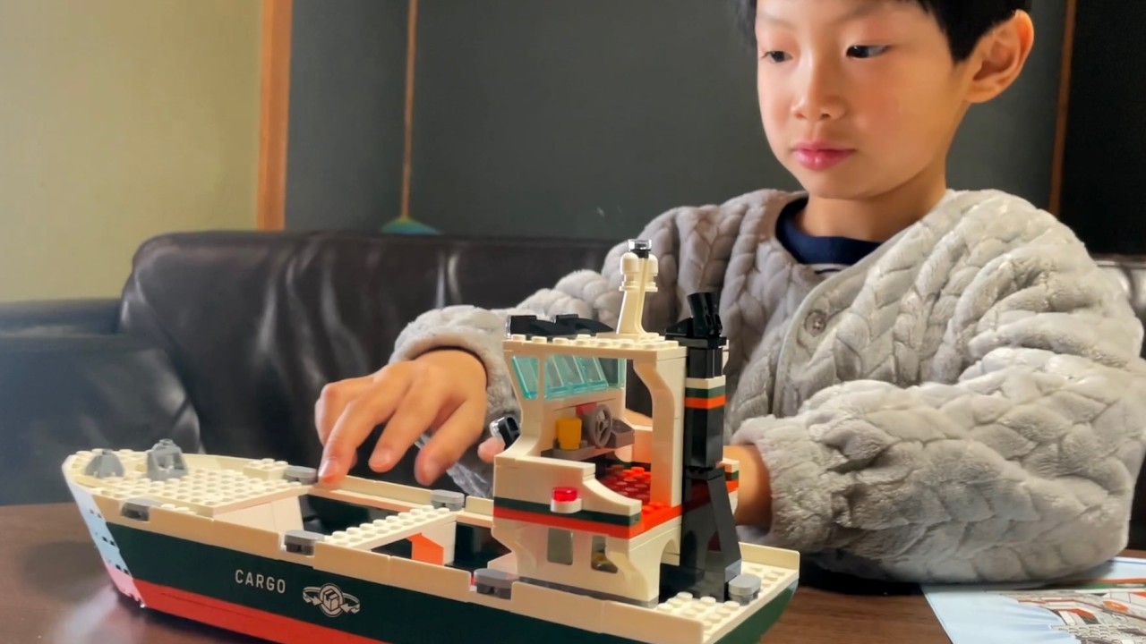 【LEGO】レゴ・シティ。コンテナ船とハーバー 開封。その④