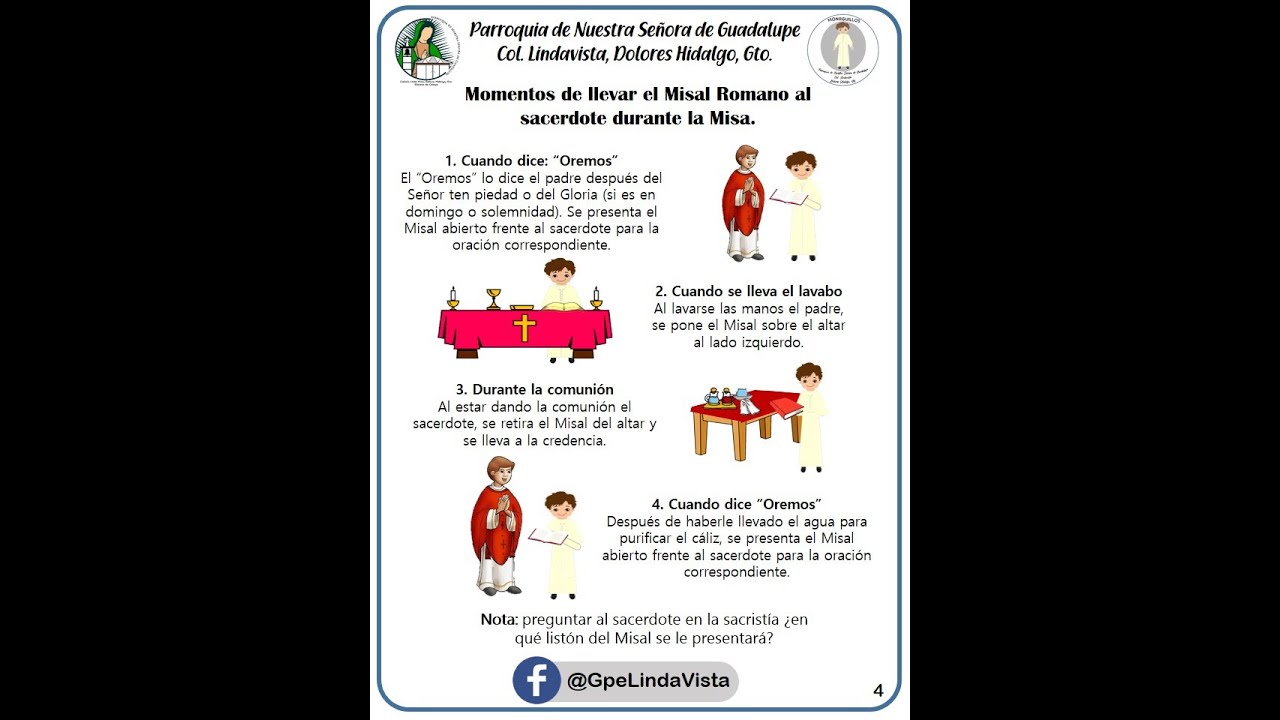 5 Momentos de llevar el Misal Romano en la Misa