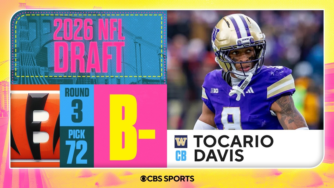Bengals select Tocario Davis in Third Round, No. 72 overall | 2026 NFL Draft Grades & Reaction