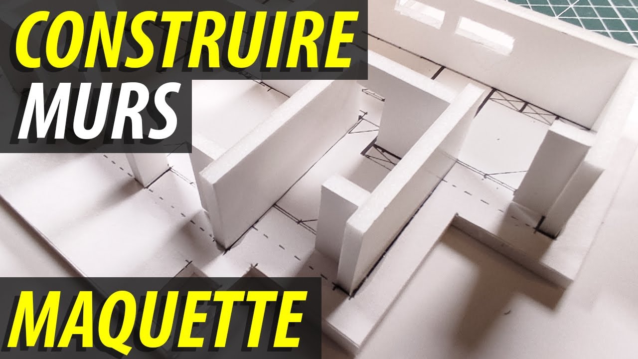 Construction des façades et murs porteurs sur une maquette de maison au 1/100 d’après ses plans -010