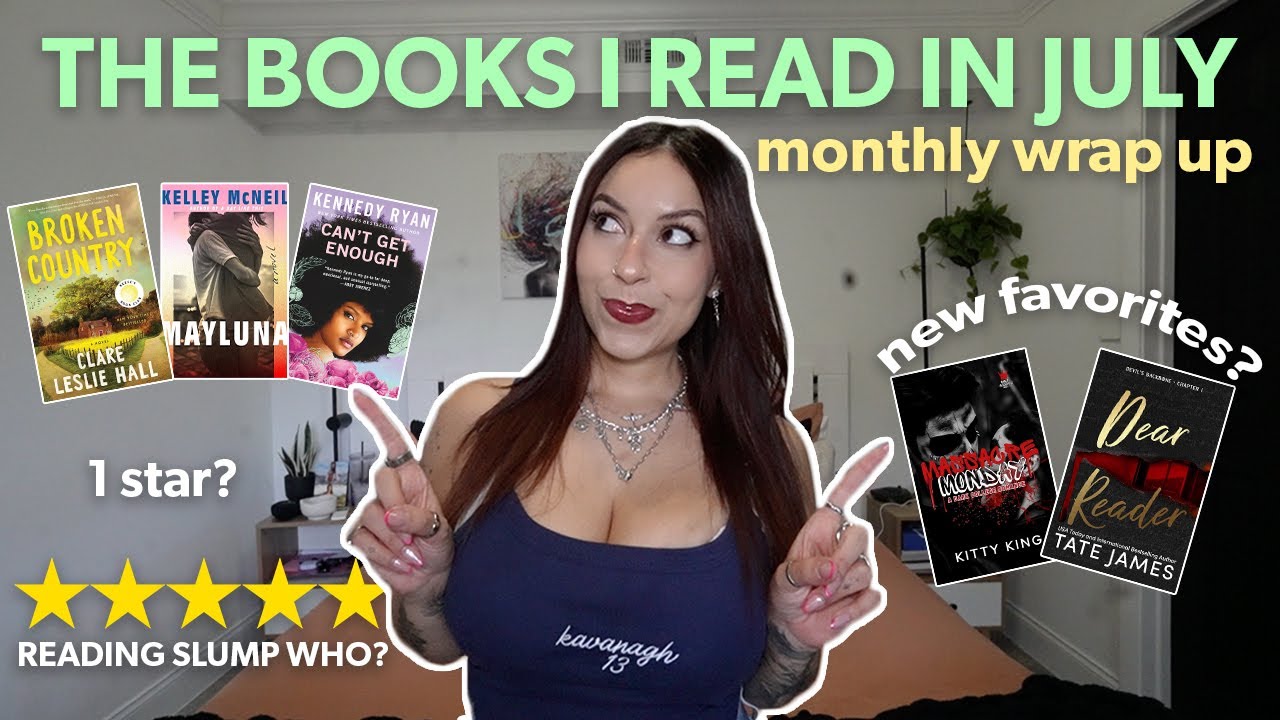 let’s talk about the books I read in July! 🥥🌺🐚 monthly wrap up! 📆