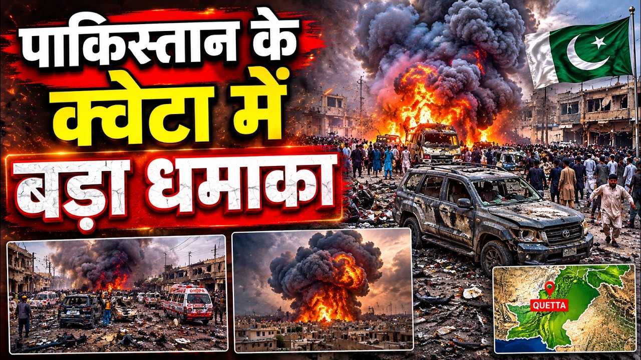 🔴Pakistan Quetta Blast: पाकिस्तान के क्वेटा में बड़ा धमका | 26 की मौत, 70 से ज्यादा घायल