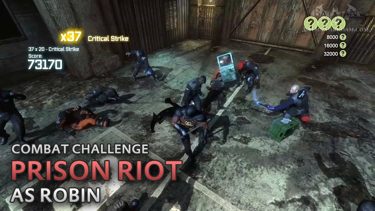 Batman: Arkham City - Prison Riot [as Robin] - Combat Challenge