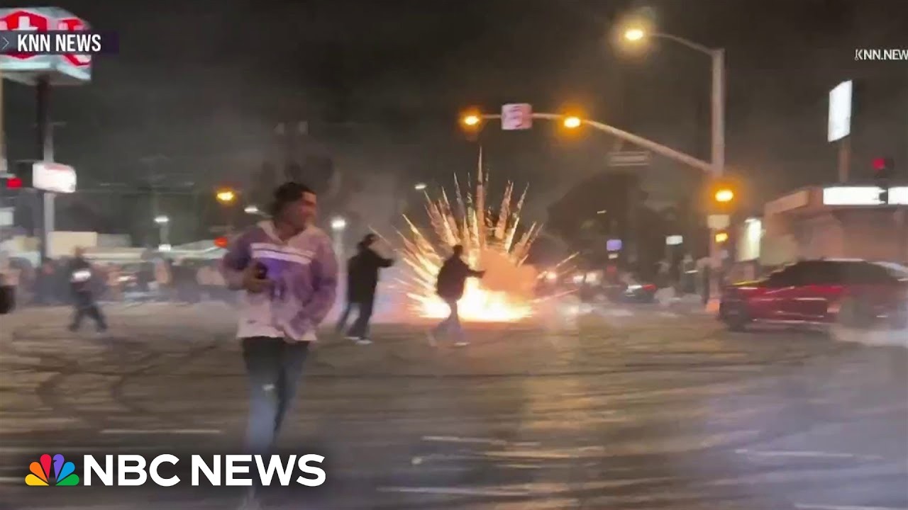 Chaos as L.A. street takeover leads to looting