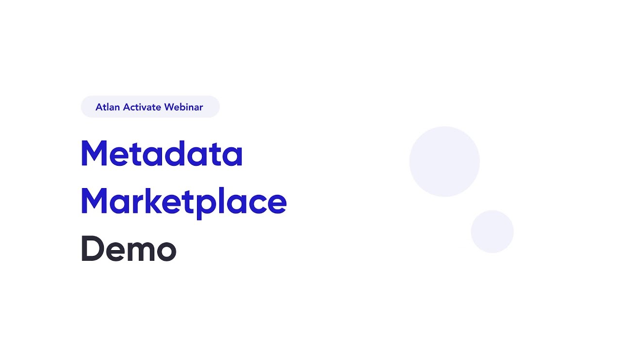 Atlan's Metadata Marketplace Demo: The Key to Supercharging Your Data Workflow! #AtlanActivate