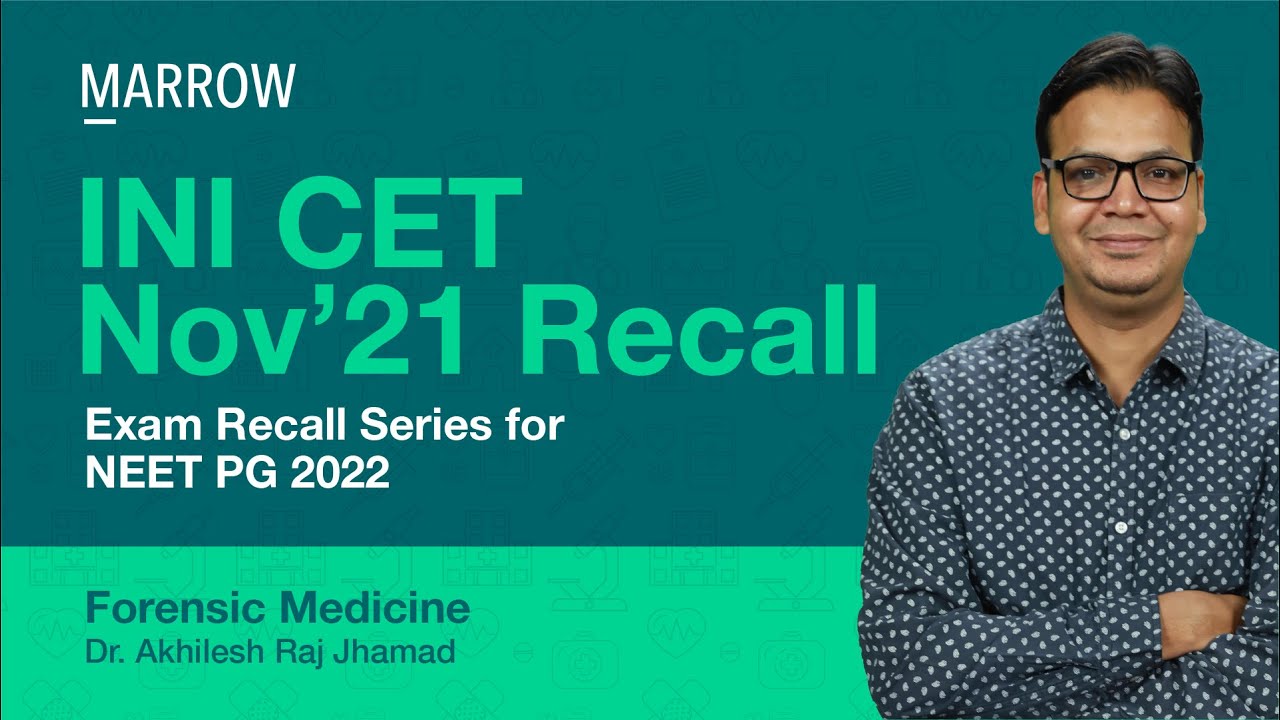 Exam Recall Series (INI CET Nov '21) - Forensic Medicine