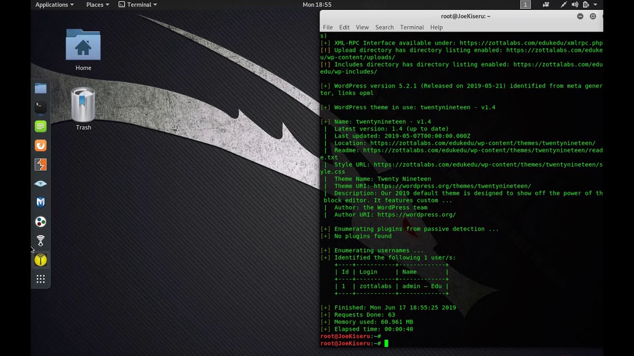Hacking into Wordpress Admin Site with WPScan and Burb Suite