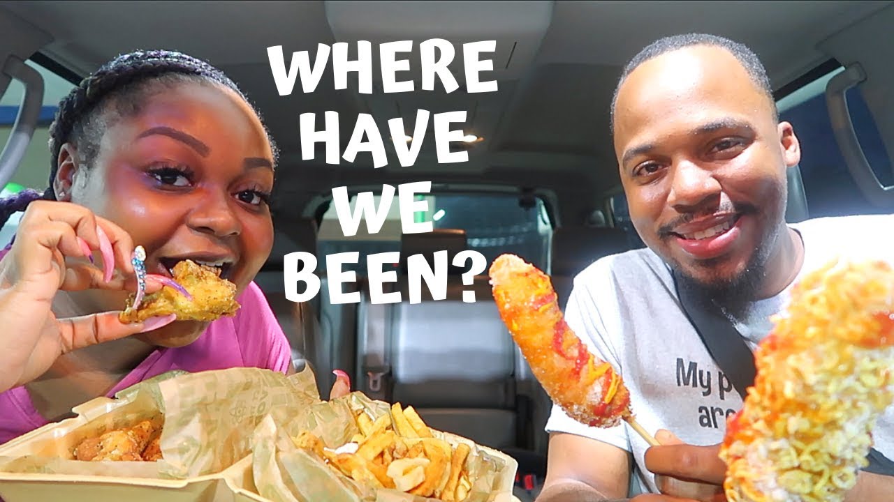 TRYING KOREAN CORNDOGS + WINGSTOP + WHERE HAVE WE BEEN? | CARBANG