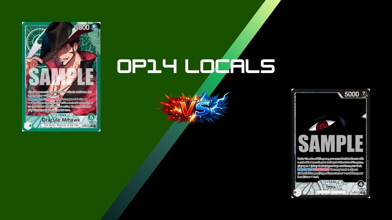 [OP14] OPTCG POV: Mihawk vs Imu | Round 1 | Locals | Bounty Pack Match!