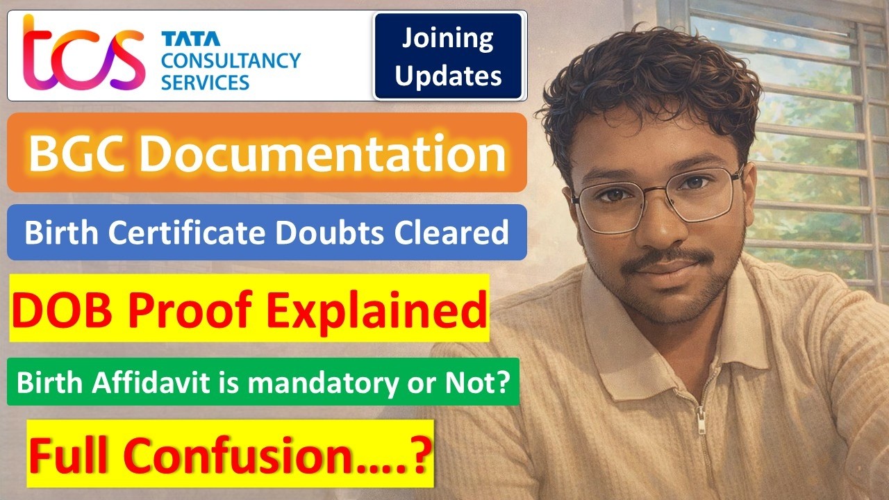 TCS NQT 2026 BGC Documentation | Birth Certificate Doubts Cleared | Affidavit Required or Not? #tcs