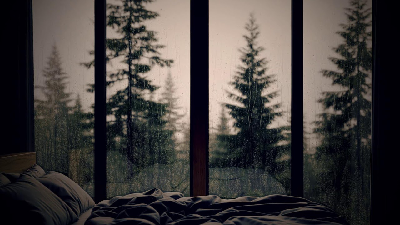 Rain on Window for Insomnia Relief 🌧️ Relaxing Ambience, Sleep, and Serenity