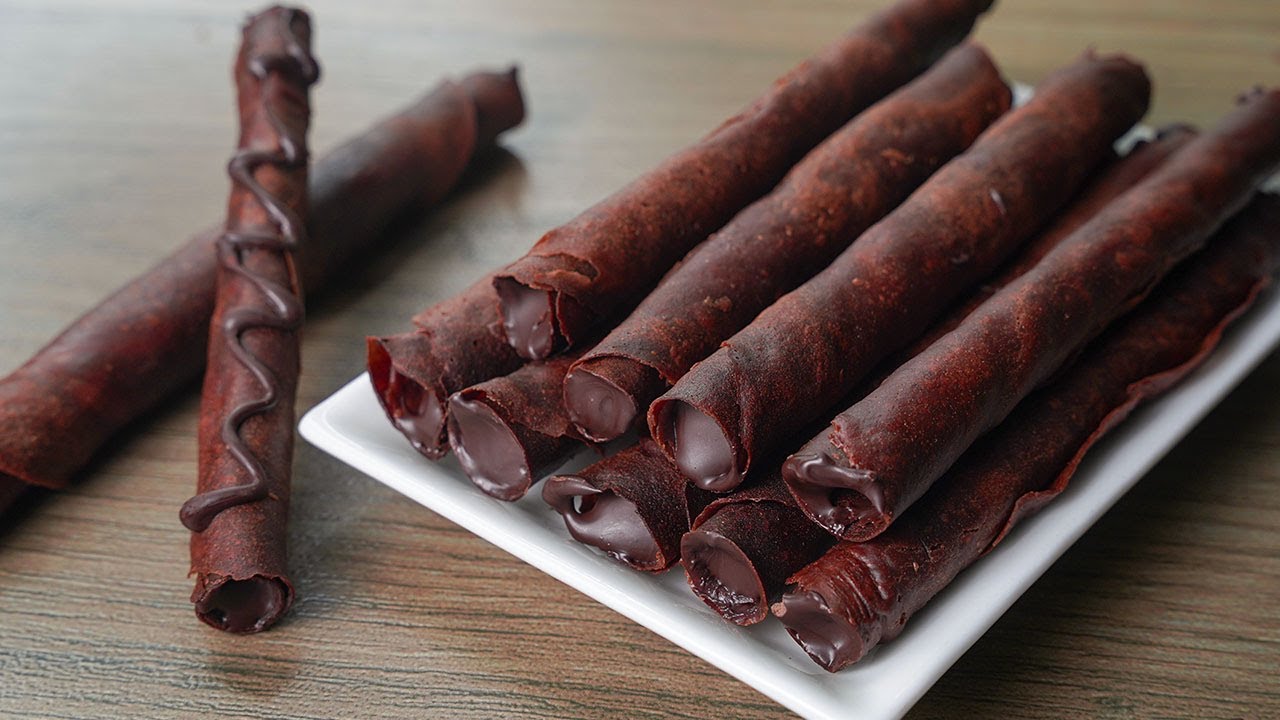 Chocolate Wafer Rolls Recipe | No Oven No Egg Chocolate Cigarette Cookies Recipe | Yummy